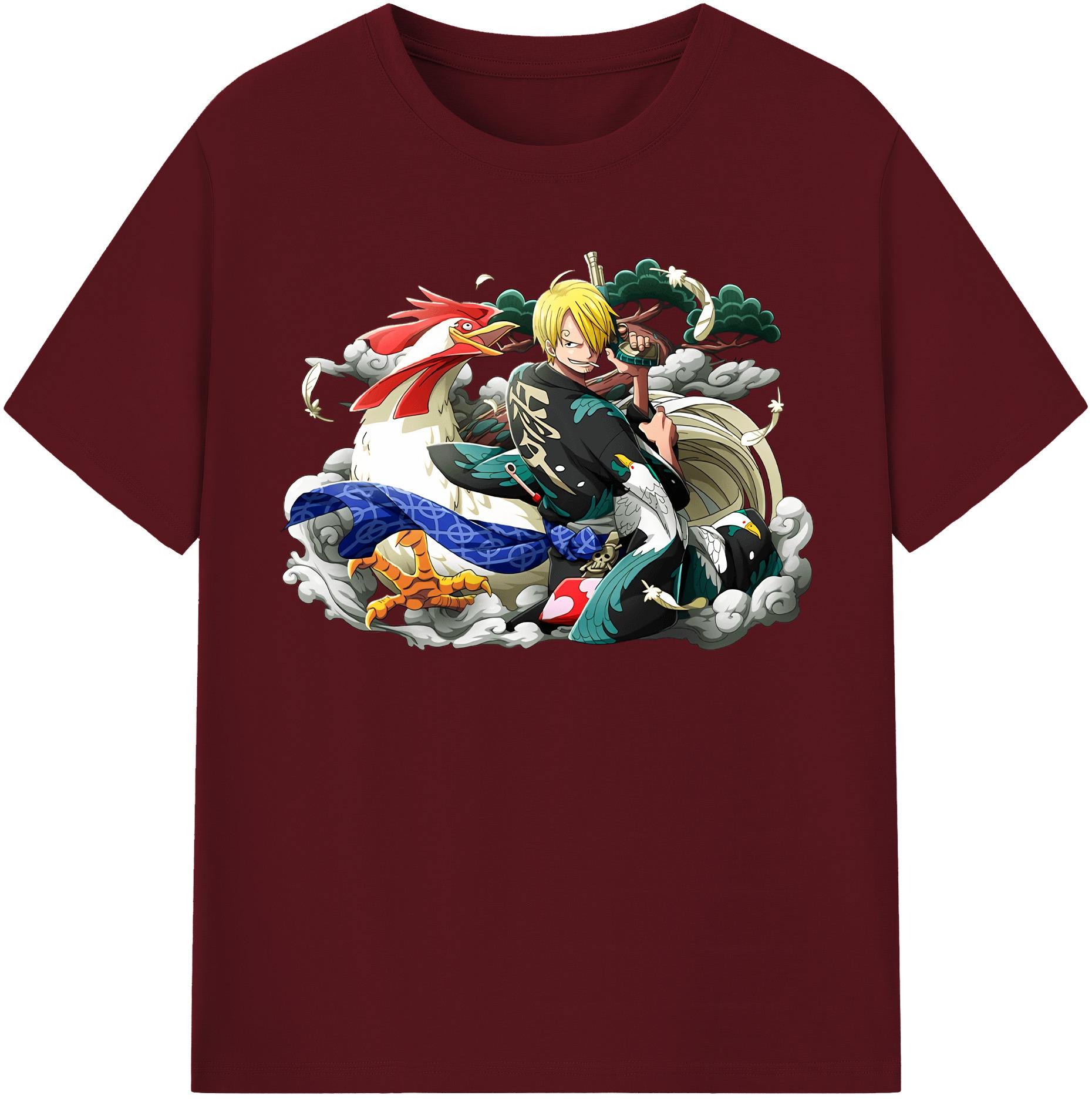 ワンピース サンジ ONE PIECE Sanji 綿100％半袖Tシャツ（フロントプリント）